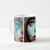 Mug Trois visages féminins L'art généré par l'IA (Devant gauche)