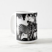 Mug Trois Zèbres Peignant (Devant gauche)