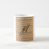 Mug Trombone Avec Arrière - plan Sheet Music (Centre)