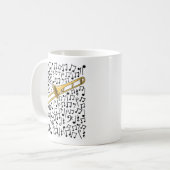 Mug Trombone Avec Notes Musicales, Musicien De Laiton (Devant gauche)
