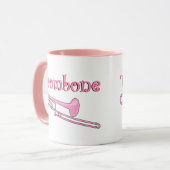 Mug Trombone rose (Devant gauche)