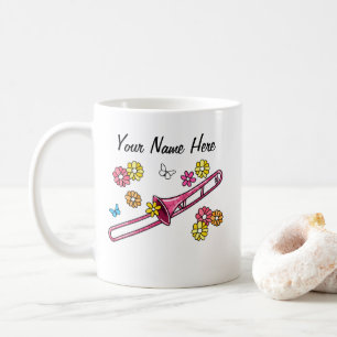 Mug Tromboniste Tromboniste Floral musicien laiton Per