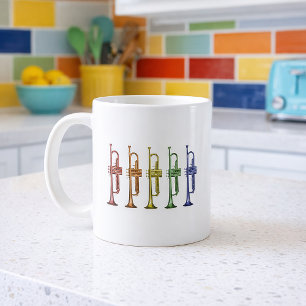Mug Trompette Arc-en-Ciel Formation Instrument à Vent
