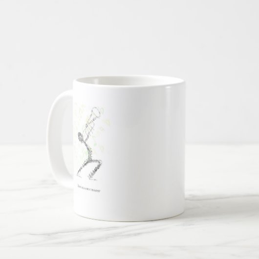 Mug Trompette de soufflement d'homme conçue utilisant (Devant gauche)
