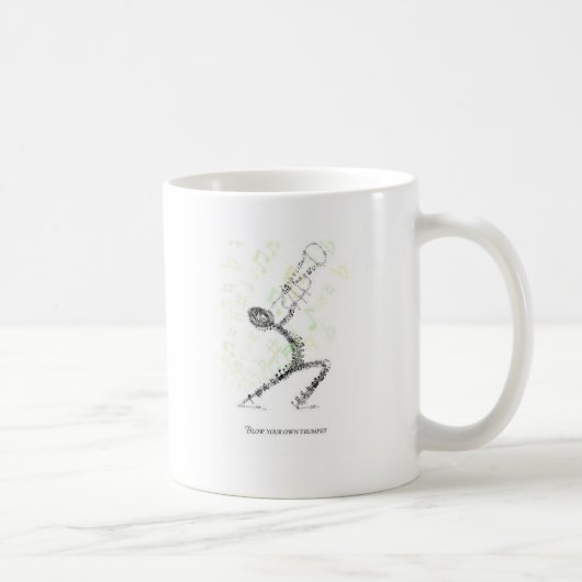 Mug Trompette de soufflement d'homme conçue utilisant (Droite)