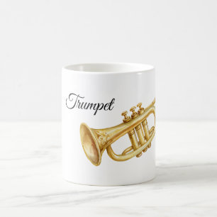 Mug Trompette Instrument de Musique en Or