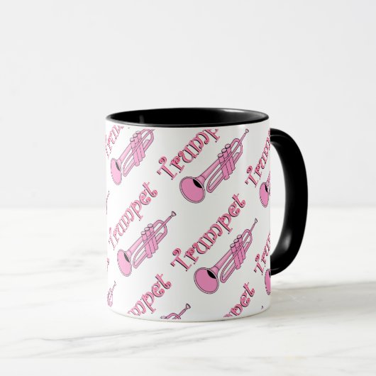 Mug Trompette rose (Devant droit)