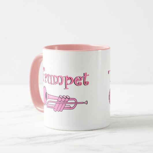 Mug Trompette rose (Devant gauche)