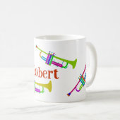 Mug Trompettes colorées Personnalisées (Devant droit)