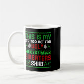 Mug Trop Chaud Gros Chandail De Noël Drôle Hommes De N (Gauche)