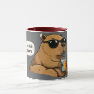 Mug Trop Chill pour S'en Soucier – Dessin Animé Vintag