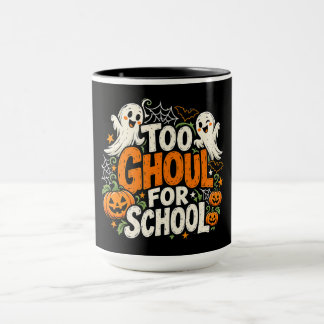 Mug Trop de fantômes pour l'école Halloween