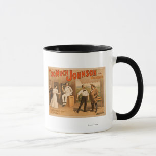 Mug "Trop de Johnson" - deux hommes combattant le