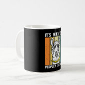 Mug Trop De Personnes En Dehors De Cute Llama (Devant gauche)