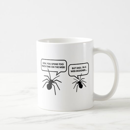 Mug Trop De Temps Sur Le Web (Droite)