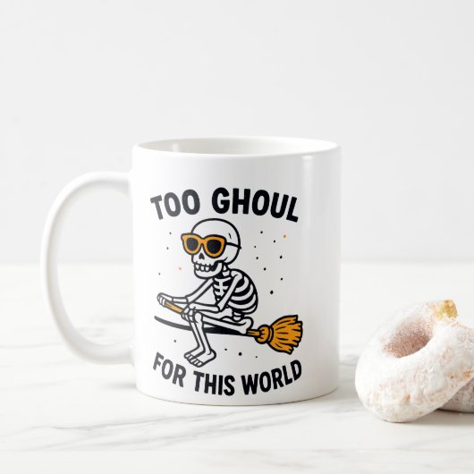 Mug Trop Ghoul pour ce monde (Avec donut)