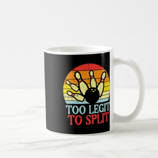 Mug Trop Léger Pour Diviser L'Équipe De Bowling Retro (Droite)