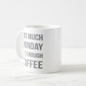 Mug Trop Lundi Pas Suffisamment De Café (Devant gauche)