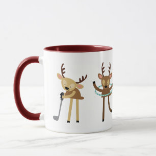 Mug Trop mignon jeux de rennes de Noël