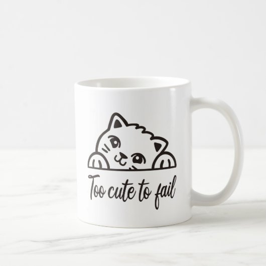Mug Trop mignon pour échouer (Droite)