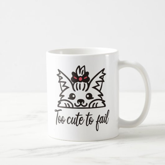 Mug Trop mignon pour échouer (Droite)