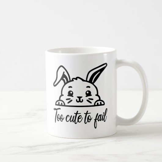 Mug Trop mignon pour échouer (Droite)