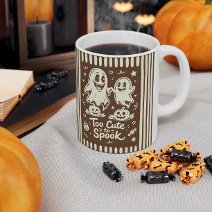 Mug Trop mignon pour effrayer les fantômes rétro Hallo