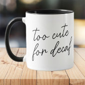 Mug Trop mignonne Funny Moderne Simple Noir et Blanc