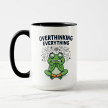 Trop Réfléchir À Tout Grenouille Anxieuse Drôle Me