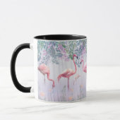Mug Tropcal Cute Family Pink Flamingos (Gauche)