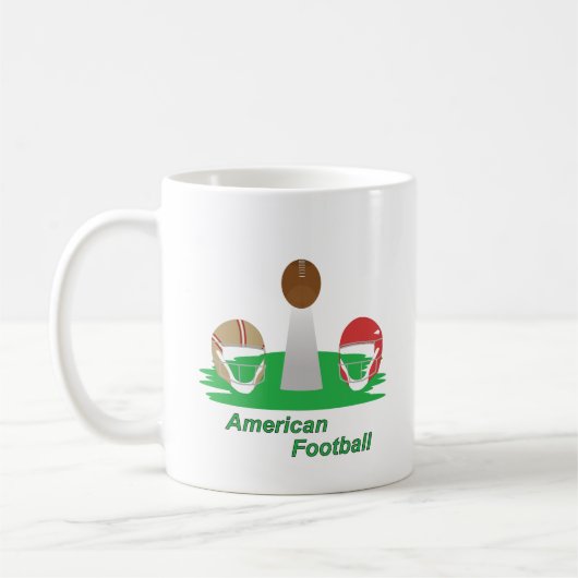 Mug Trophée avec casques de football américain (Gauche)
