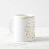 Mug Trophée de fleurs géométriques d'or (Devant gauche)