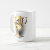 Mug Trophée d'or #1 Papa Maman Fils (Devant gauche)