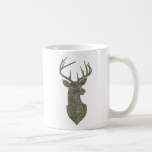 Mug Trophée majestueux de mâle de silhouette de cerfs