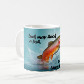 Mug Trophée Truite arc-en-ciel qui saute de l'eau (Devant gauche)