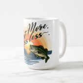 Mug Trophy Bass Fishing Graphic Cast More, stress less (Devant droit)