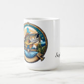 Mug Trophy Bass Leaping For Dinner (Centre)