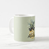 Mug Tropical Aloha Pineapple with Sunglasses (Devant gauche)