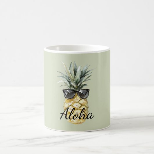 Mug Tropical Aloha Pineapple with Sunglasses (Centre)