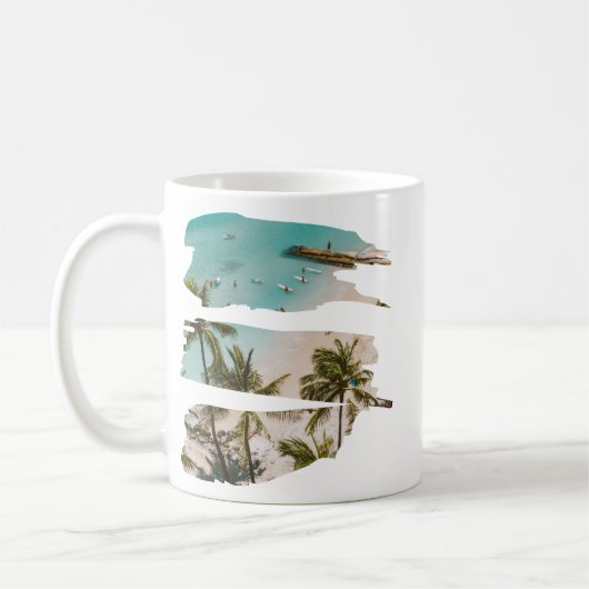 Mug Tropical Beach Brush Strokes (Gauche)