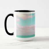 Mug Tropical Beach, Ocean View, Pink Clouds, Palm (Gauche)