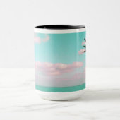 Mug Tropical Beach, Ocean View, Pink Clouds, Palm (Centre)