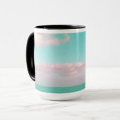 Mug Tropical Beach, Ocean View, Pink Clouds, Palm (Devant gauche)