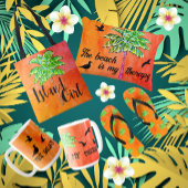Mug Tropical Beach Therapy Palm Tree Seagulls