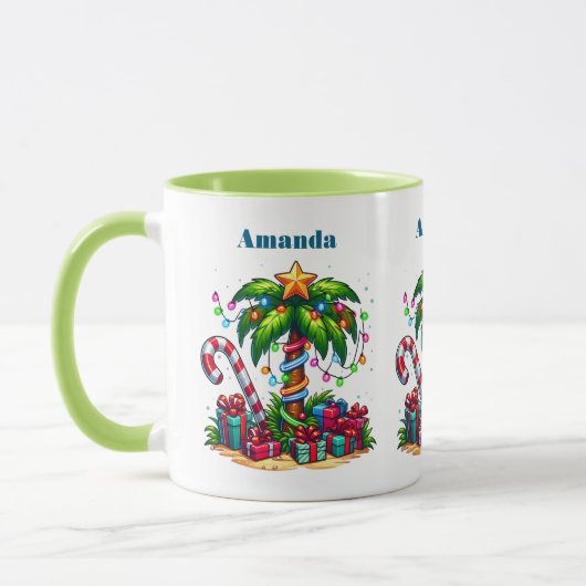Mug Tropical Christmas Holiday Palm Tree (Gauche)