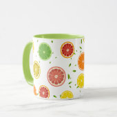 Mug Tropical coloré Citrus SUMMER Orange lemon Slice (Devant gauche)