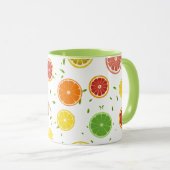 Mug Tropical coloré Citrus SUMMER Orange lemon Slice (Devant droit)