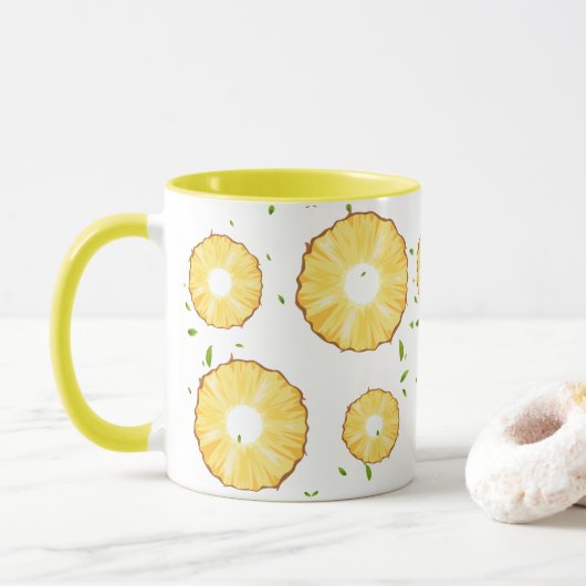 Mug TROPICAL ÉTÉ Aiguille FRUITS motif de tranche (Avec donut)