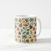 Mug Tropical Flamingo and Palm Tree Pattern (Devant droit)