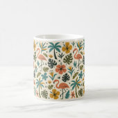 Mug Tropical Flamingo and Palm Tree Pattern (Centre)